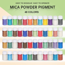 Custom 48 Color Mica Pigment Powder for Lip Gloss Soap Making Art Crafts Resin Dye Nails paint pigments